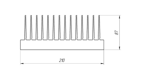 Профиль рдиаторный алюминиевый 210х87 мм