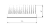 Профиль рдиаторный алюминиевый 210х87 мм