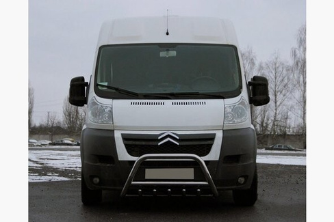 Передняя защита кенгурятник нерж Peugeot Boxer 2006+