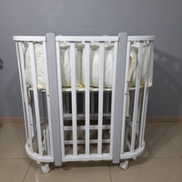 Кроватка детская Incanto Nuvola Lux цвет белый/стойки серые