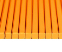 Сотовый поликарбонат 4 мм оранжевый