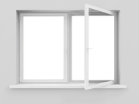 Окно пластиковое Rehau (Рехау) шестикамерное двухстворчатое