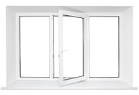 Окно пластиковое Rehau (Рехау) пятикамерное трехстворчатое 1380*2100 мм