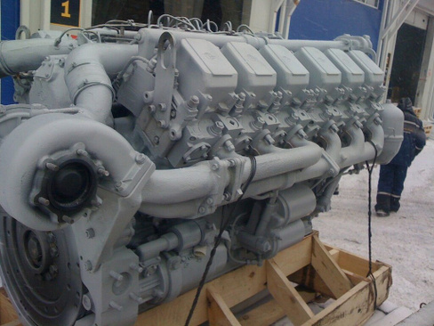 Двигатель без КПП и сцепления блок старого образца БелАЗ 500 л. с. с инд. ГБЦ 240НМ2-1000186 ЯМЗ-240НМ2 Собственное прои