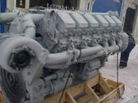 Двигатель без КПП и сцепления БелАЗ 500 л. с. с инд. ГБЦ 240НМ2-1000186 ЯМЗ-240НМ2 Собственное производство