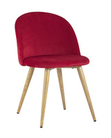 Стул Лион велюр красный Stool Group Лион красный, сиденье и спинка из красного велюра, каркас оцинкованный металл с прин