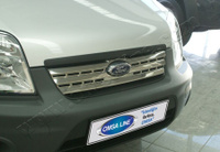 Накладка на решётку радиатора Omsa сталь Ford Connect 2009-2014