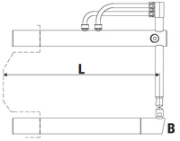 Нижнее прямое плечо TECNA 4752 L=255мм (тип B) для клещей TECNA 3327, 3328