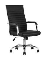 Кресло офисное TopChairs Unit черное Компьютерное кресло TopChairs Unit офисное черное в обивке из экокожи, механизм кач