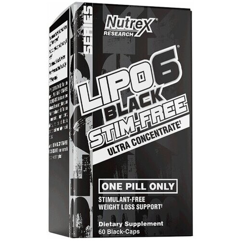 Жиросжигатели Nutrex Lipo6 Black Stim Free 60 капс.