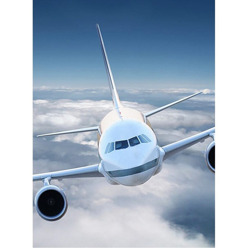 Фотообои Студия фотообоев Летящий над облаками самолет