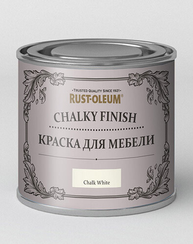 Краска для мебели ультраматовая Rust-oleum "Chalky" банка 125 мл, цвет белый мел