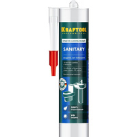 Санитарный силиконовый герметик для помещений с повышенной влажностью KRAFTOOL 41255-0