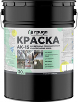 GRIDA краска эмаль для бетонных полов акриловая АК-15 серая (30кг)