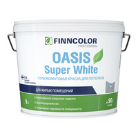 Краска для потолка Finncolor Oasis super white белая 9 л