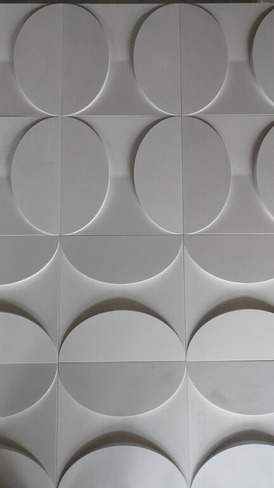 Стеновая 3D панель "Конвертик круг" 330х330 мм высокопрочный гипс