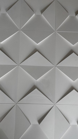 Стеновая 3D панель "Конвертик треугольник" 330х330 мм гипс строительный
