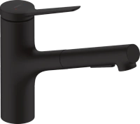 Смеситель для кухни Hansgrohe Zesis M33 с вытяжным душем черный матовый