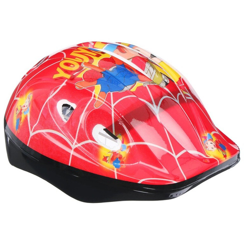 Шлем защитный детский onlytop ot-502, обхват 52-54 см, цвет красный ONLYTOP