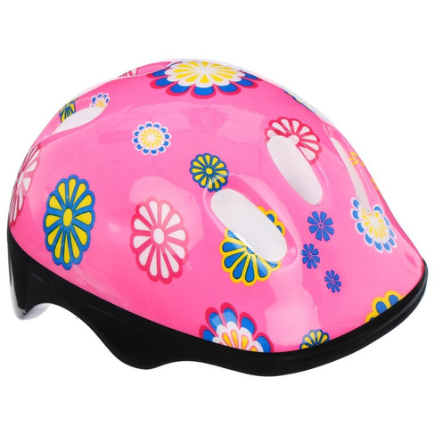 Шлем защитный детский onlytop ot-sh6, обхват 52-54 см, цвет розовый ONLYTOP