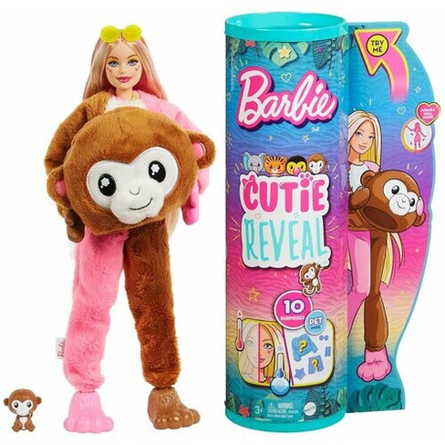 Кукла Барби Barbie Cutie Reveal Doll with Monkey