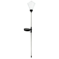 Lamper Светильник Хрустальный цветок с солнечной панелью 602-1001 светодиодный, 1 Вт, цвет арматуры: черный, цвет плафон