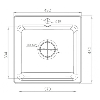 Мойка врезная granfest smart gf sm430