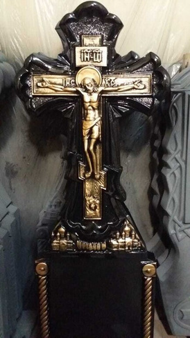 Памятник "Крест Иисус" стеклофибробетон 1200x550x80 см