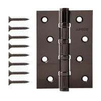 Петля врезная для деревянных дверей, Apecs, 100х70х3 мм, B4-Steel-BN, 232270, универсальный, с 4 подшипниками, черный ни