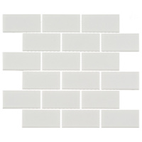 Мозаика Starmosaic Brick White Glossy белая керамическая 294х288х4,5 мм глянцевая