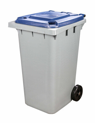 Бак для мусора на колесах, черно-синий, Уфа М5938, 240л
