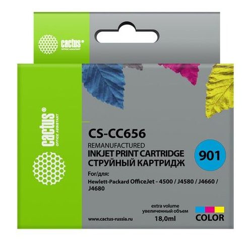 Картридж Cactus CS-CC656, №901, многоцветный / CS-CC656