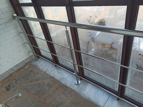 Перила из нержавеющей стали для балкона