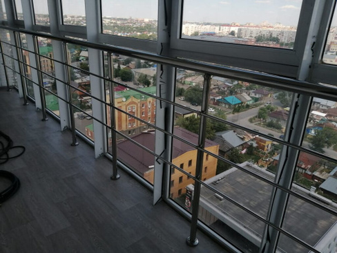 Перила из нержавеющей стали для балкона (эконом)