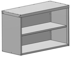 Полка настенная полузакрытая МариХолодМаш ПНП-1200/400/600