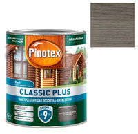 Пропитка антисептик для дерева Pinotex Classic Plus 3в1, 0,9 л сканд. серый