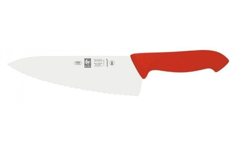 Нож поварской 200/330мм Шеф красный с волнистой кромкой HoReCa Icel | 28400.HR60000.200
