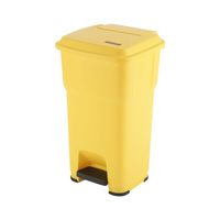 Контейнер бак для мусора и отходов Vileda Professional Гера 60 л с педалью и крышкой пластик желтый (арт. производителя