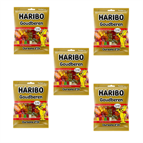 Мармелад жевательный Haribo Goldbaren Харибо Золотые Мишки 5 уп. по 75 гр.