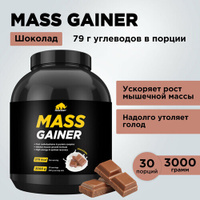 Гейнер белково-углеводный Prime Kraft MASS GAINER для набора массы - Шоколад банка 3000 гр