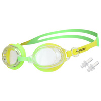 Очки для плавания детские onlytop, беруши, цвет салатовый/желтый ONLYTOP