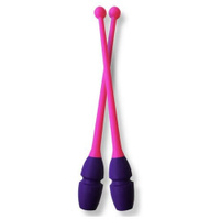 Булава для художественной гимнастики PASTORELLI MASHA сборная, 36 см, розовый/фиолетовый