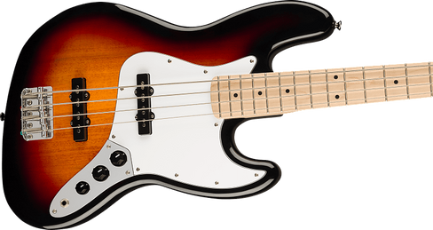 Squier Affinity Series Jazz Bass White Pickguard 3-Color Sunburst