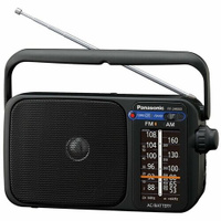 Радиоприемник от сети и батареек Panasonic RF-2400DEE-K /fm радиоприемник портативный