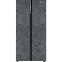 Отдельностоящий холодильник с инвертором Weissgauff Wsbs 600 NoFrost Inverter Rock Glass Side by Side двухдверный, 3 год