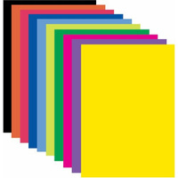 Цветная бумага А4 мелованная самоклеящаяся, 10 листов 10 цветов, 80 г/м2, BRAUBERG, 124721 HP