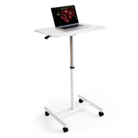 Стол для ноутбука TATKRAFT Trend, 70х74-114х48 см, с колесами, пневматический White