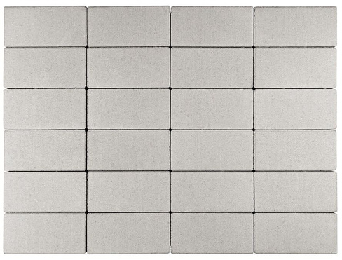 Тротуарная плитка «Брусчатка» 60 мм Цвет Белый 100*200 (13,2кв.м.)