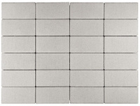 Тротуарная плитка «Брусчатка» 60 мм Цвет Белый 100*200 (13,2кв.м.)