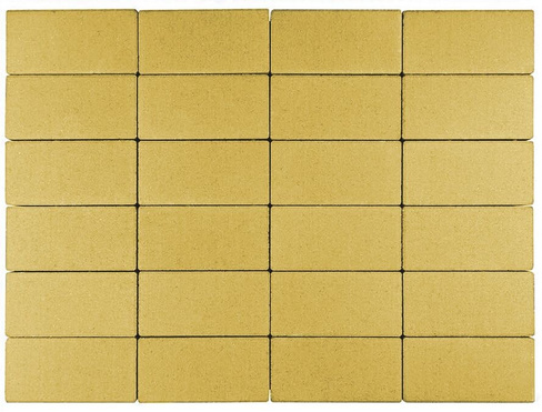 Тротуарная плитка «Классика» 60 мм Цвет Желтый 100*200 (13,2 кв.м.)